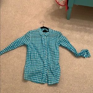 Blue checkered shirt